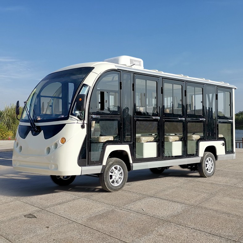 Gesloten elektrische sightseeingbus met 14 zitplaatsen